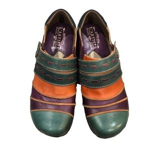 L'Artiste Women's Spring Step "Sherbet - N" Leather Clogs Size 39